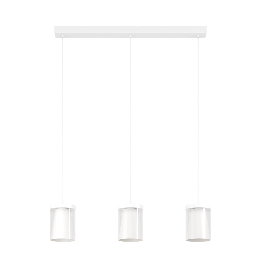 Eglo - LED RGBW Ljusreglerad ljuskrona på textilsladd 3xLED/3,7W/230V 2700-6500K vit ZigBee