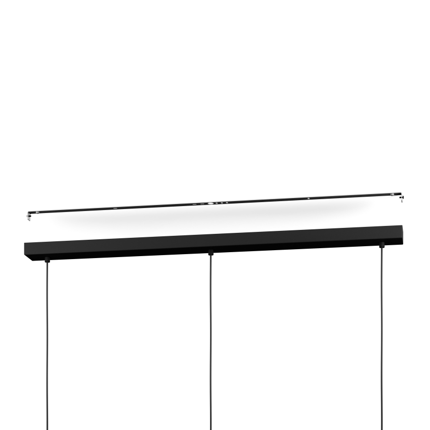 Eglo - LED RGBW Ljusreglerad ljuskrona på textilsladd 3xLED/3,7W/230V 2700-6500K svart