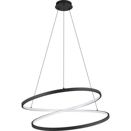 Eglo - LED ljuskrona med textilsladd LED/42W/230V 3000K svart