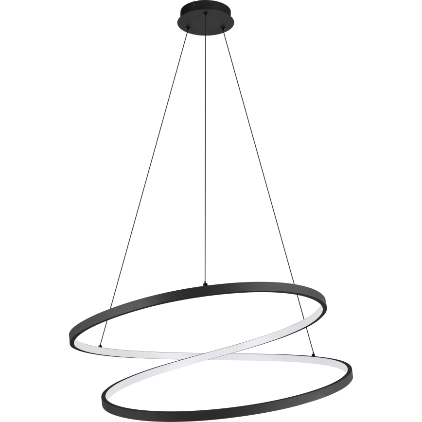 Eglo - LED ljuskrona med textilsladd LED/42W/230V 3000K svart