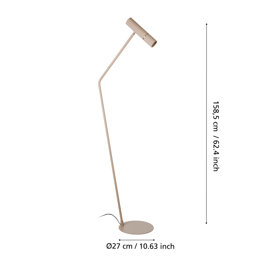 Eglo - LED golvlampa 1xGU10/5W/230V 3000K beige