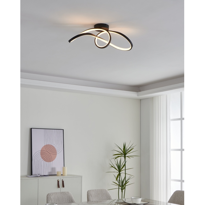 Eglo - LED RGBW Dimbar taklampa LED/22W/230V 2700-6500K svart