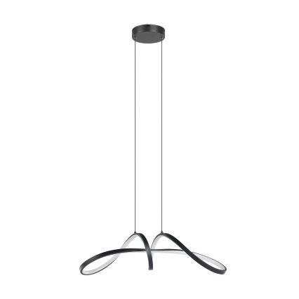 Eglo - LED RGBW Ljusreglerad ljuskrona på textilsladd LED/22W/230V 2700-6500K svart