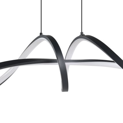 Eglo - LED RGBW Ljusreglerad ljuskrona på textilsladd LED/22W/230V 2700-6500K svart