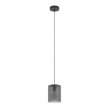 Eglo - Ljuskrona med textilsladd 1xE27/40W/230V grå