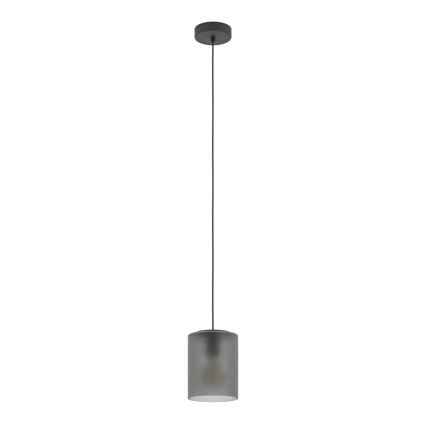Eglo - Ljuskrona med textilsladd 1xE27/40W/230V grå
