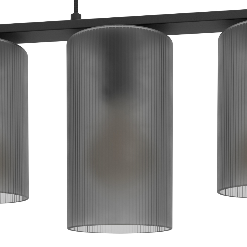 Eglo - Ljuskrona med textilsladd COLOMERA 5xE27/40W/230V grå