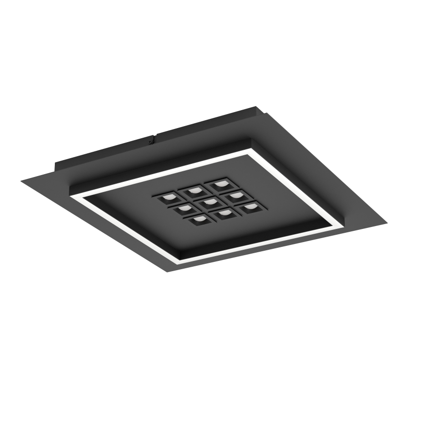 Eglo - LED Dimbar taklampa LED/21,4W/230V 2700-6500K svart + fjärrkontroll