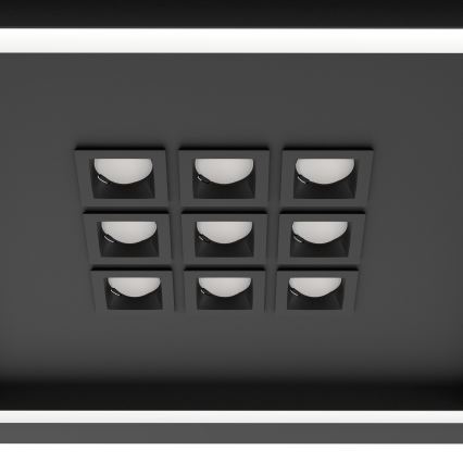 Eglo - LED Dimbar taklampa LED/21,4W/230V 2700-6500K svart + fjärrkontroll