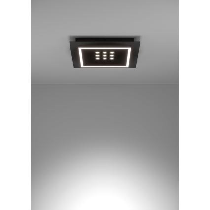 Eglo - LED Dimbar taklampa LED/21,4W/230V 2700-6500K svart + fjärrkontroll