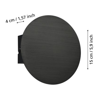 Eglo - LED väggbelysning LED/4W/230V 3000K svart
