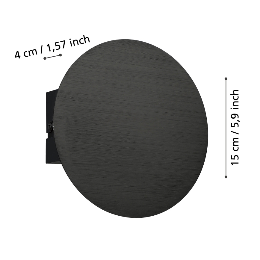 Eglo - LED väggbelysning LED/4W/230V 3000K svart