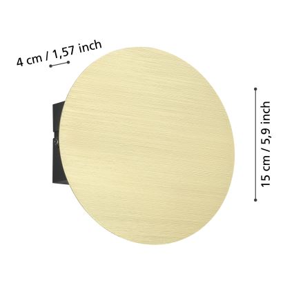 Eglo - LED väggbelysning LED/4W/230V 3000K guld