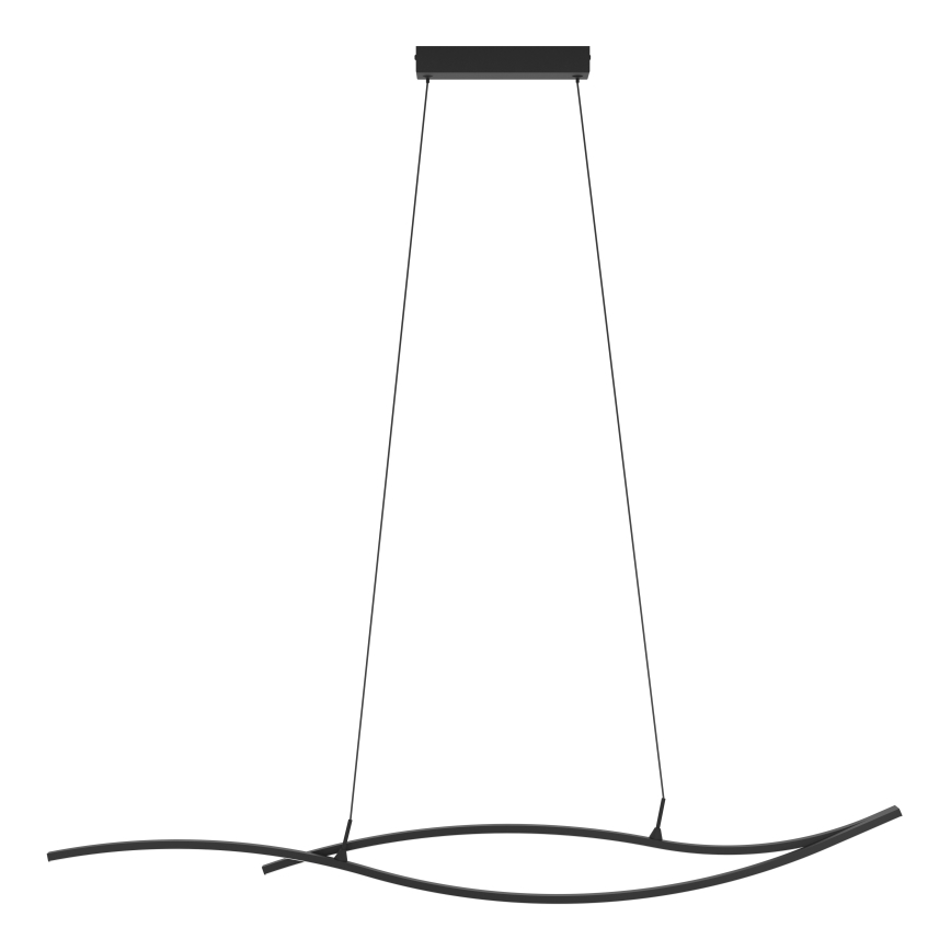 Eglo - LED ljuskrona med textilsladd LED/20W/230V 4000K svart