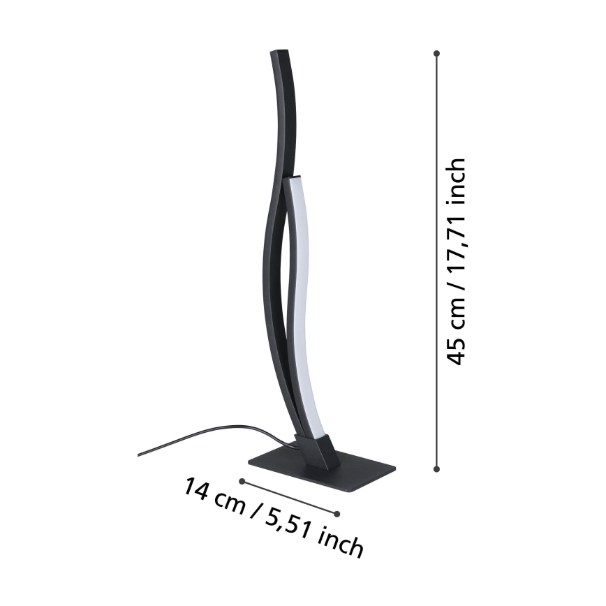 Eglo - LED bordslampa LED/12W/230V 4000K svart