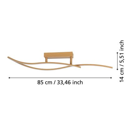 Eglo - LED taklampa LED/12W/230V 4000K beige