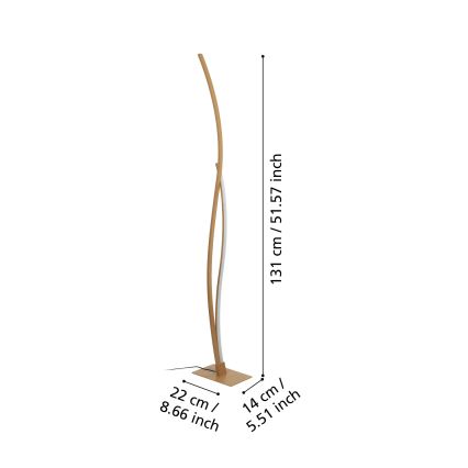 Eglo - LED golvlampa LED/20W/230V 4000K beige