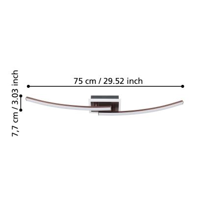 Eglo - LED taklampa LED/12W/230V 4000K koppar