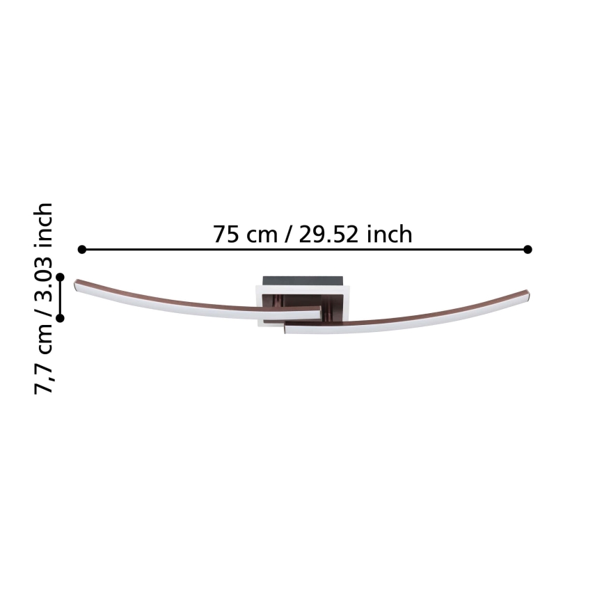 Eglo - LED taklampa LED/12W/230V 4000K koppar