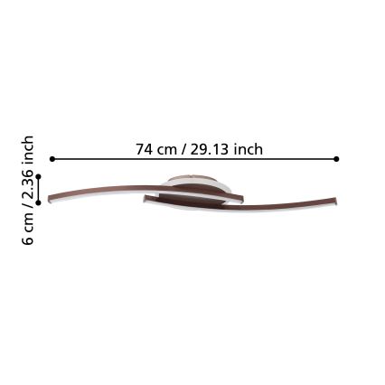 Eglo - LED taklampa LED/12W/230V 4000K koppar