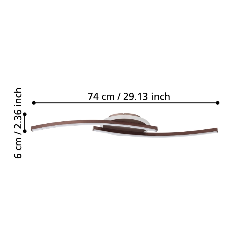 Eglo - LED taklampa LED/12W/230V 4000K koppar