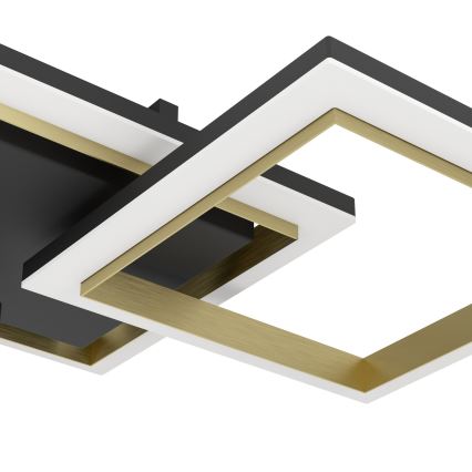 Eglo - LED Dimbar taklampa LED/20W/230V 4000K svart/guld