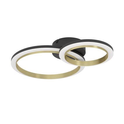Eglo - LED Dimbar taklampa LED/12W/230V 4000K svart/guld