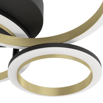 Eglo - LED Dimbar taklampa LED/20W/230V 4000K svart/guld