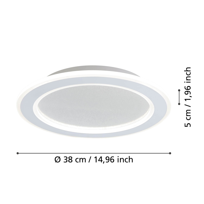 Eglo - LED Dimbar taklampa LED/20W/230V 2700-6500K vit + fjärrkontroll