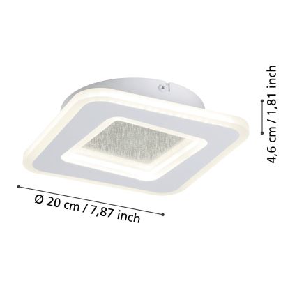 Eglo - LED väggbelysning LED/12W/230V 4000K vit