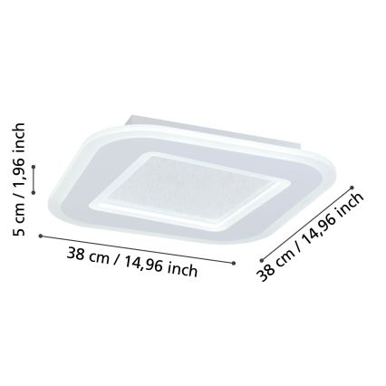 Eglo - LED Dimbar taklampa LED/20W/230V 2700-6500K vit + fjärrkontroll