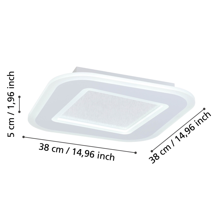 Eglo - LED Dimbar taklampa LED/20W/230V 2700-6500K vit + fjärrkontroll