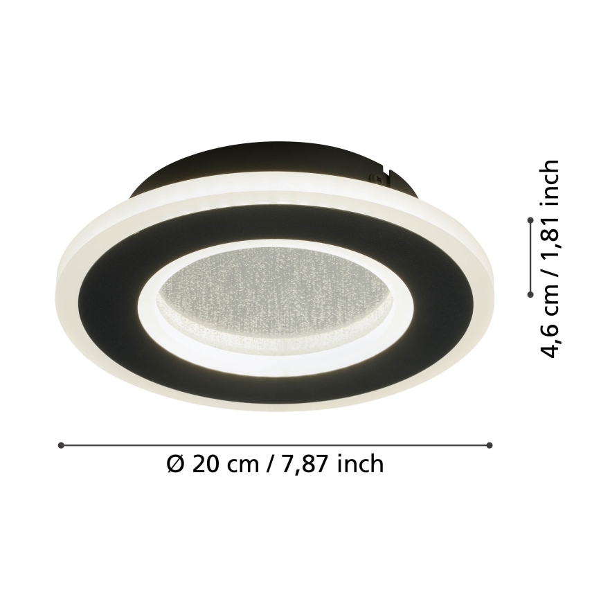 Eglo - LED väggbelysning LED/12W/230V 4000K svart