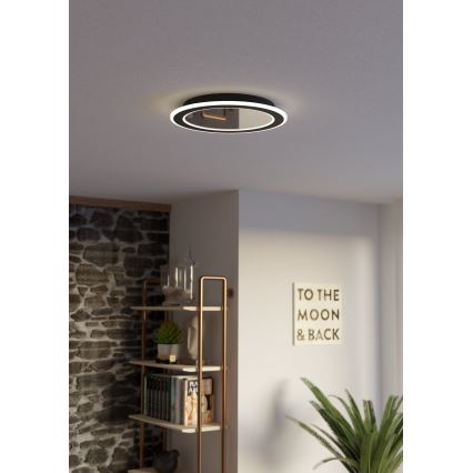 Eglo - LED Dimbar taklampa LED/20W/230V 2700-6500K svart + fjärrkontroll