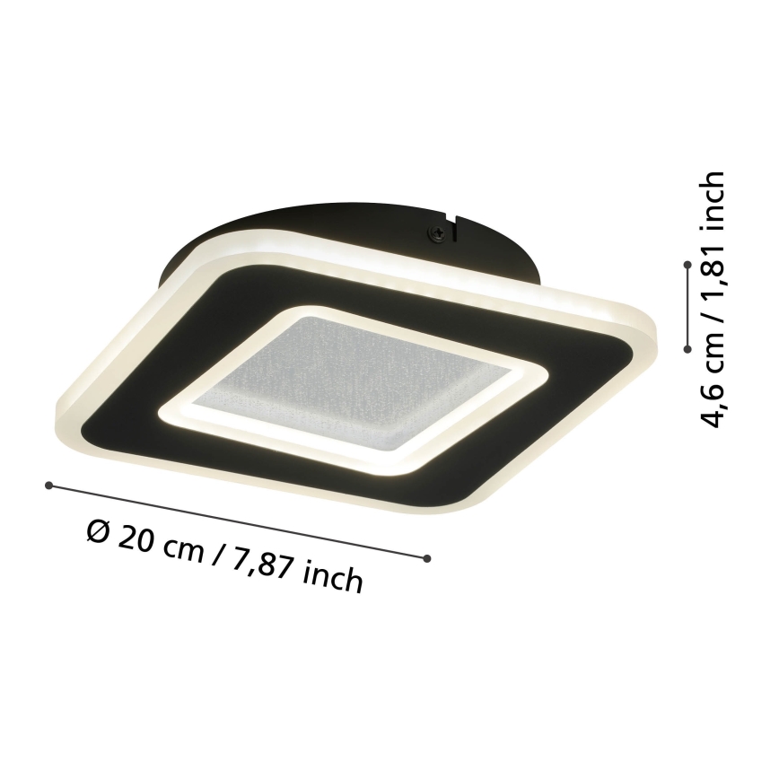 Eglo - LED väggbelysning LED/12W/230V 4000K svart