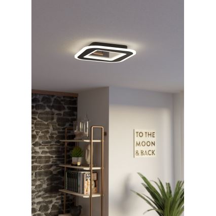 Eglo - LED Dimbar taklampa LED/20W/230V 2700-6500K svart + fjärrkontroll
