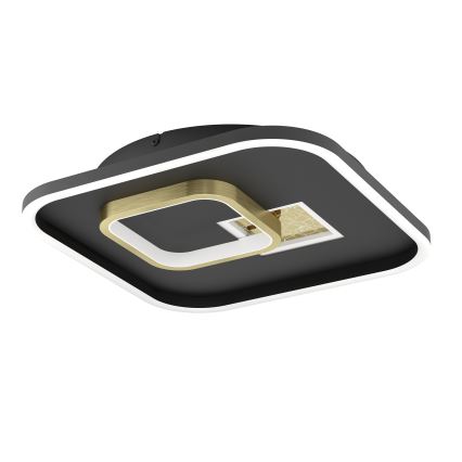 Eglo - LED taklampa 1xLED/16,2W/230V + 1xLED/9,2W 38x38 cm svart/guld