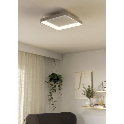 Eglo - LED Dimbar taklampa LORETELLO LED/12W/230V vit + fjärrkontroll
