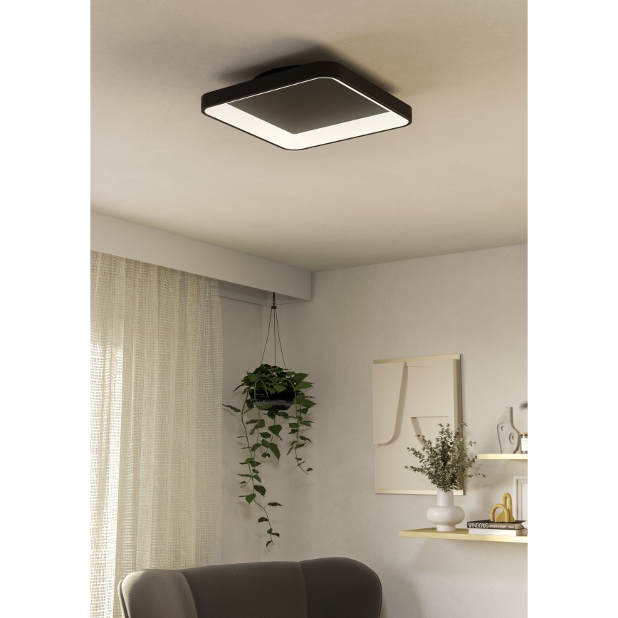 Eglo - LED Dimbar taklampa LED/12W/230V 2700-6500K svart + fjärrkontroll