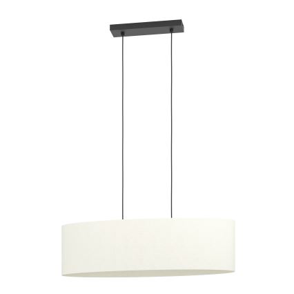 Eglo - Ljuskrona med textilsladd 2xE27/60W/230V vit