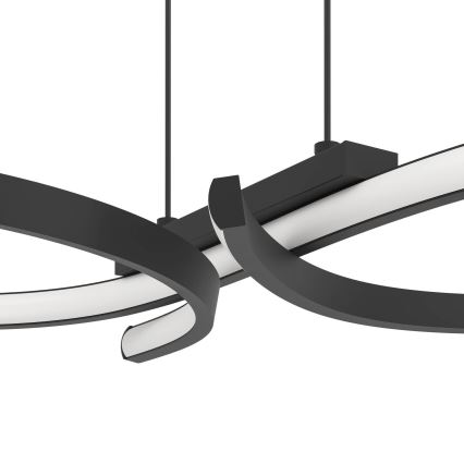 Eglo - LED ljuskrona med textilsladd LED/21W/230V 3000K svart