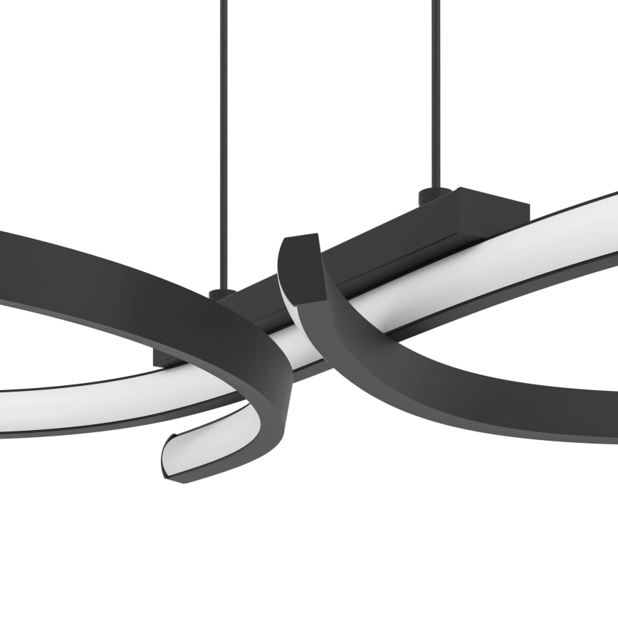 Eglo - LED ljuskrona med textilsladd LED/21W/230V 3000K svart