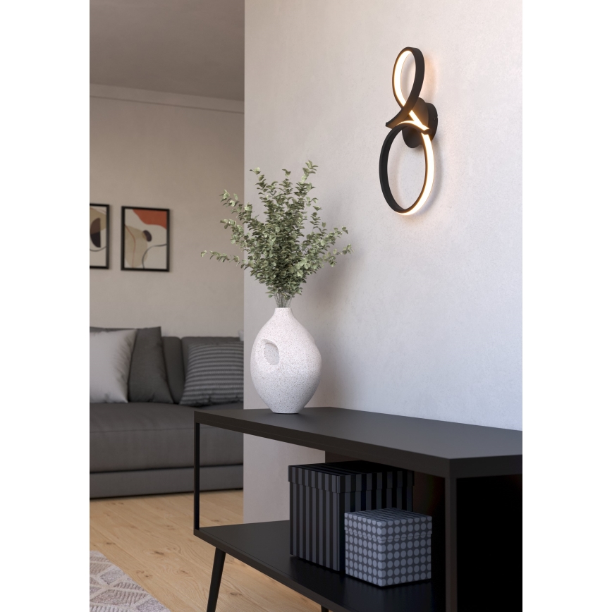 Eglo - LED väggbelysning LED/11,4W/230V 3000K svart
