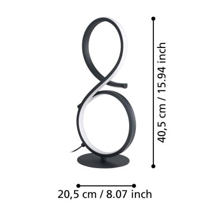 Eglo - LED bordslampa LED/11,4W/230V 3000K svart