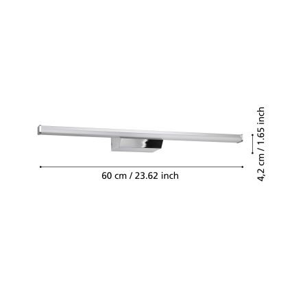 Eglo - LED RGBW Ljusreglerad badrum spegelbelysning LED/12W/230V 2700-6500K IP44 matt krom