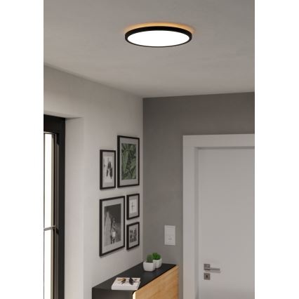 Eglo - LED taklampa för badrum LED/13,9W/230V 2700/4000/6500K diameter 30 cm IP44 svart