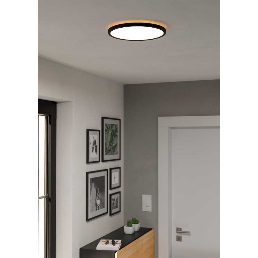 Eglo - LED taklampa för badrum LED/13,9W/230V 2700/4000/6500K diameter 30 cm IP44 svart