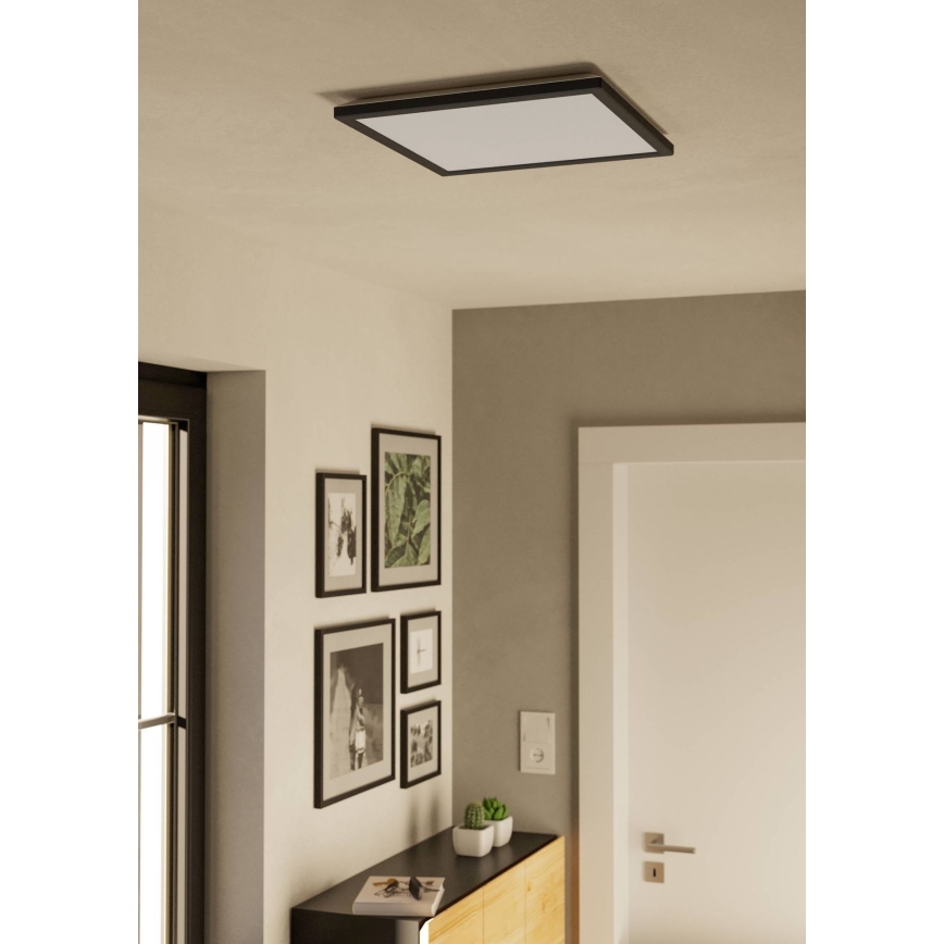 Eglo - LED taklampa för badrum LED/17,6W/230V 2700/4000/6500K 39x39 cm IP44 svart