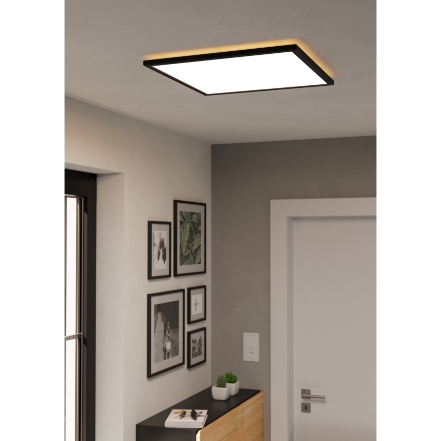 Eglo - LED taklampa för badrum LED/17W/230V 2700/4000/6500K 50x50 cm IP44 svart
