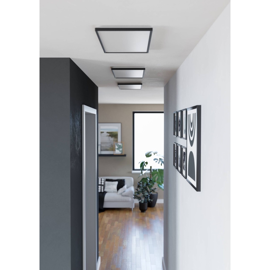 Eglo - LED taklampa för badrum LED/17,2W/230V 2700/4000/6500K 30x57 cm IP44 svart